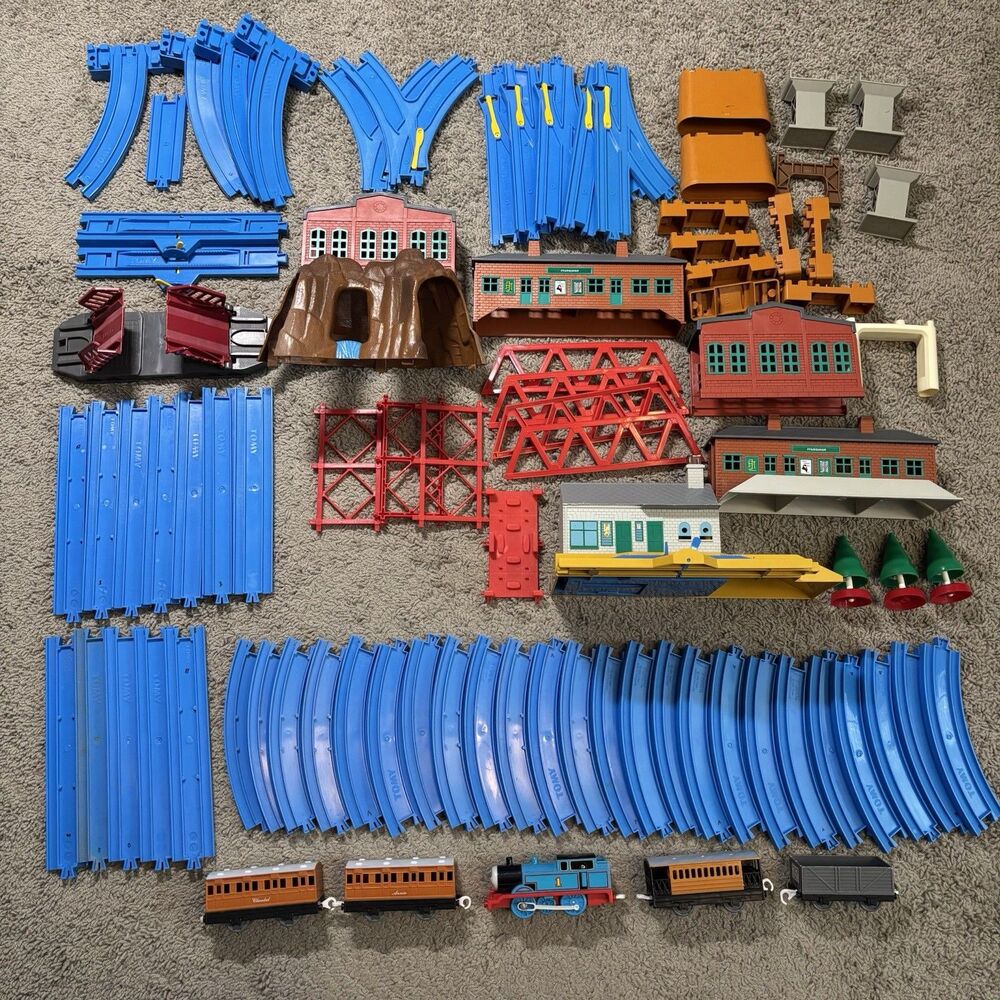 Vintage Thomas & Friends Tomy Plarail Train Track Set Lot Annie Clarabel Station